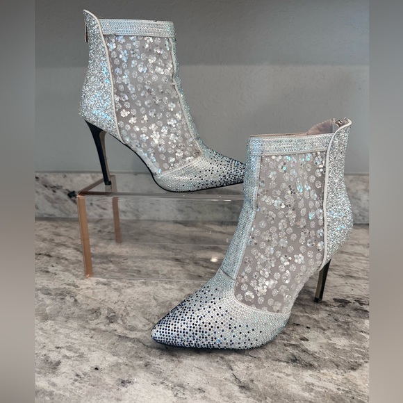 Thin High Heels Boots Women Zip Pointed Toe Ankle Boot Sz 8 - Picture 2 of 11